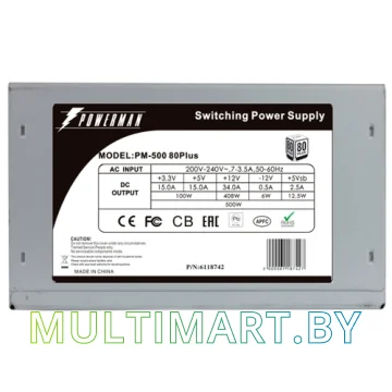 Блок питания Powerman PM-500 80Plus 500W картинка 3